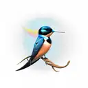 Swallow Bird tattoo design idea