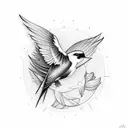 Swallow Bird tattoo design idea