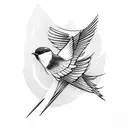 Swallow Bird tattoo design idea