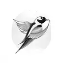 Swallow Bird tattoo design idea