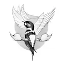 Swallow Bird tattoo design idea