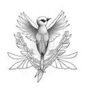 Swallow Bird tattoo design idea