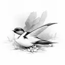Swallow Bird tattoo design idea