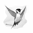 Swallow Bird tattoo design idea