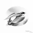 Swallow Bird tattoo design idea