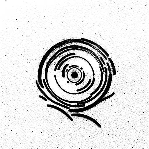 spinning grind disk with sparks tattoo tattoo design idea