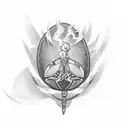 A tattoo of Link from The Legend of Zelda playing basketball in a dotwork style tattoo design idea