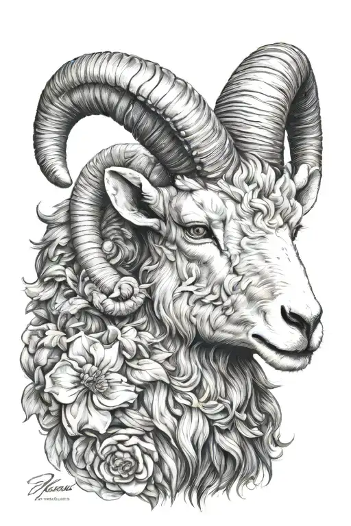 aries ram tattoo design idea