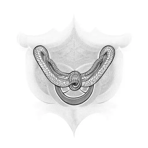 collar bone snake  tattoo design idea