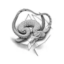collar bone snake  tattoo design idea