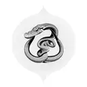 collar bone snake  tattoo design idea