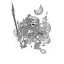 Music tattoo drums  tattoo design idea