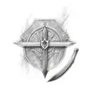 Simple Claymore sword tattoo design idea