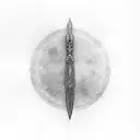 Simple Claymore sword tattoo design idea