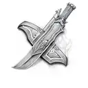 Simple Claymore sword tattoo design idea