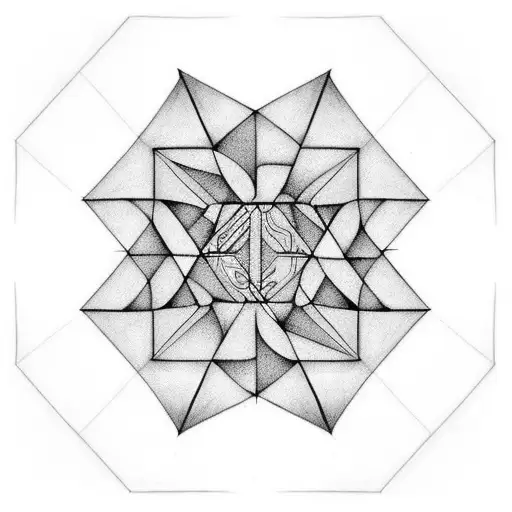 X square circle triangle  tattoo design idea