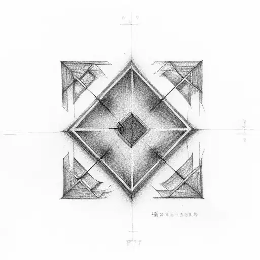 X square circle triangle  tattoo design idea