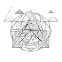 X square circle triangle  tattoo design idea