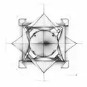 X square circle triangle  tattoo design idea