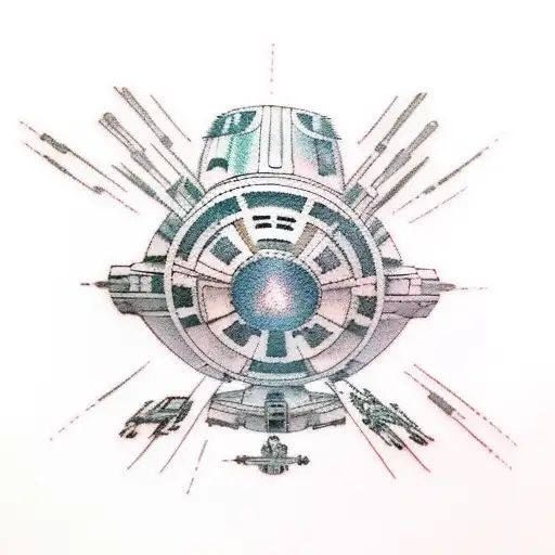 star wars, clones, Millennium Falcon,  tattoo design idea