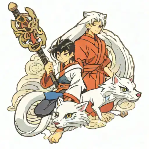 Inuyasha x Zenki anime free download tattoo design idea
