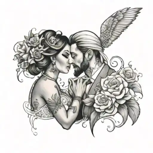 Samira & Amir in Love tattoo design idea