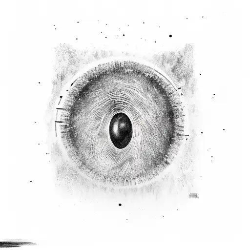 fingerprint inside galaxy tattoo design idea