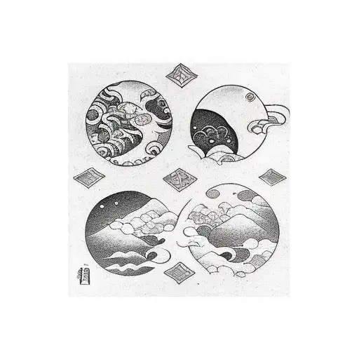 Taurus (Sun) and Libra (moon) tattoo design idea