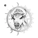 Taurus (Sun) and Libra (moon) tattoo design idea