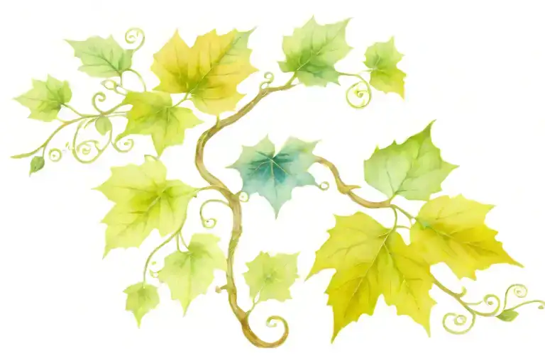 ivy grape vine wrapped tattoo design idea