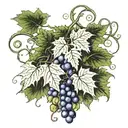 ivy grape vine tattoo design idea