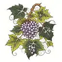 ivy grape vine tattoo design idea