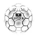 A soccer ball surrounded by inspirational quotes about freedom tattoo design idea