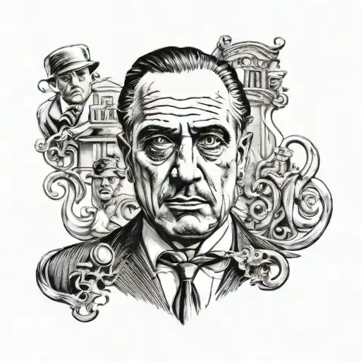  movie charachter from godfather movie tattoo design idea