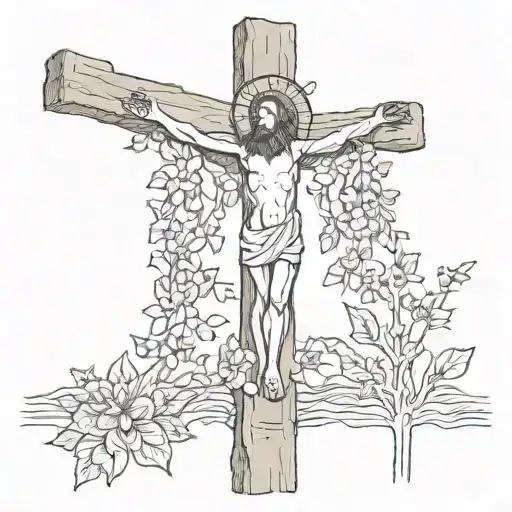 proverbs 24:16-17 with Jesus on the cross on the bottom  tattoo design idea