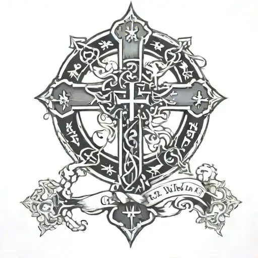 proverbs 24:16-17 with Juses on the cross at the bottom  tattoo design idea