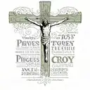 proverbs verse 24:16-17 with Jesus on the cross at the bottom  tattoo design idea