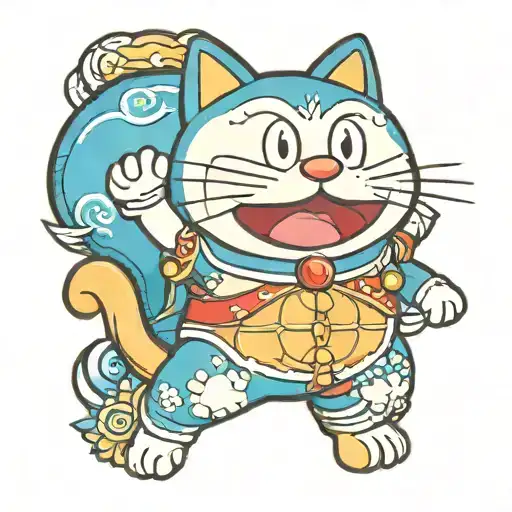 doraemon ginger tattoo design idea