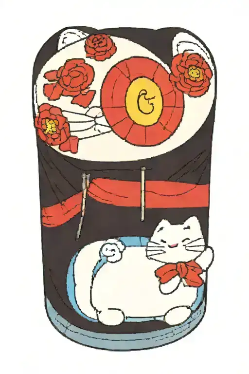 doraemon cross stitch hoodie sitting tattoo design idea