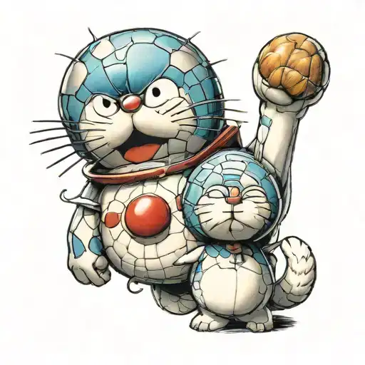 doraemon ginger tattoo design idea