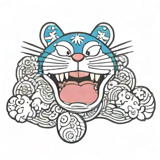 doraemon Japanese tattoo design idea