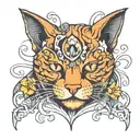 evil ginger cat  tattoo design idea