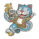 doraemon ginger tattoo design idea