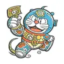 doraemon ginger tattoo design idea