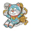 doraemon ginger tattoo design idea