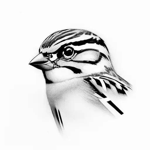 Sparrow tattoo design idea