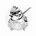 Sparrow tattoo design idea