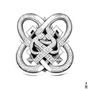 serpent wrapped around dagger signifying struggle tattoo design idea