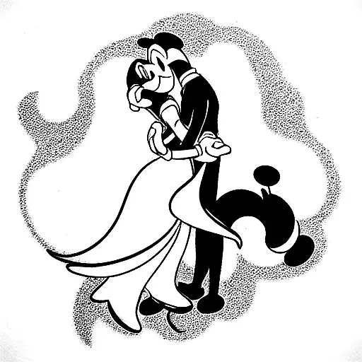disney couple tattoo tattoo design idea