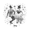 disney couple tattoo tattoo design idea